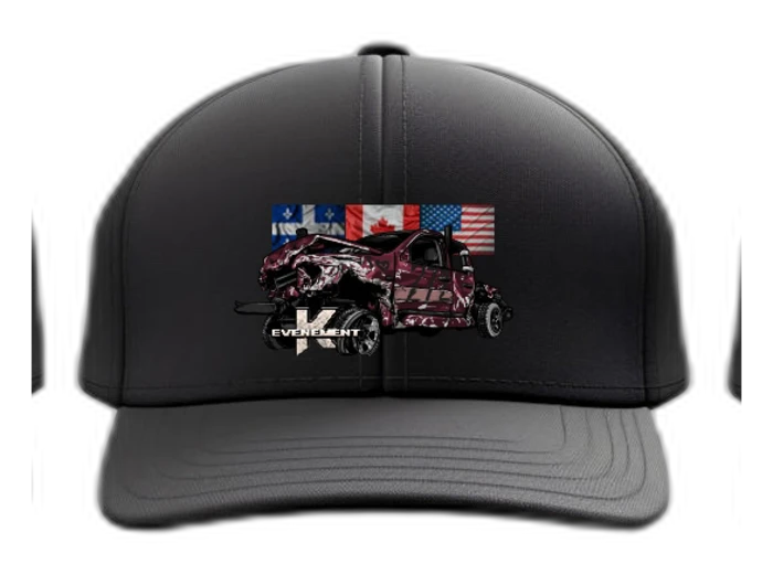 Casquette K-Show noire brodée, logo motorisé